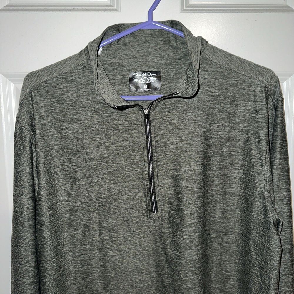 Straight Down Pullover‎ Mens XL Gray 1/4 Zip Athleisure Performance Outdoor Golf